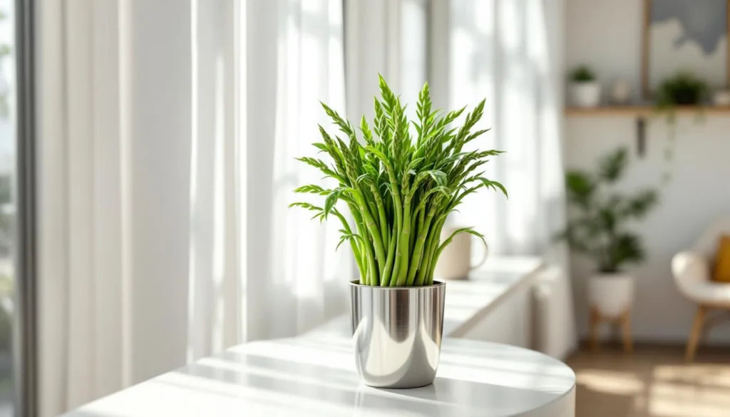 cuidei do aspargo alfinete por 30 dias e transformei minha casa com um novo toque de vida e frescor.