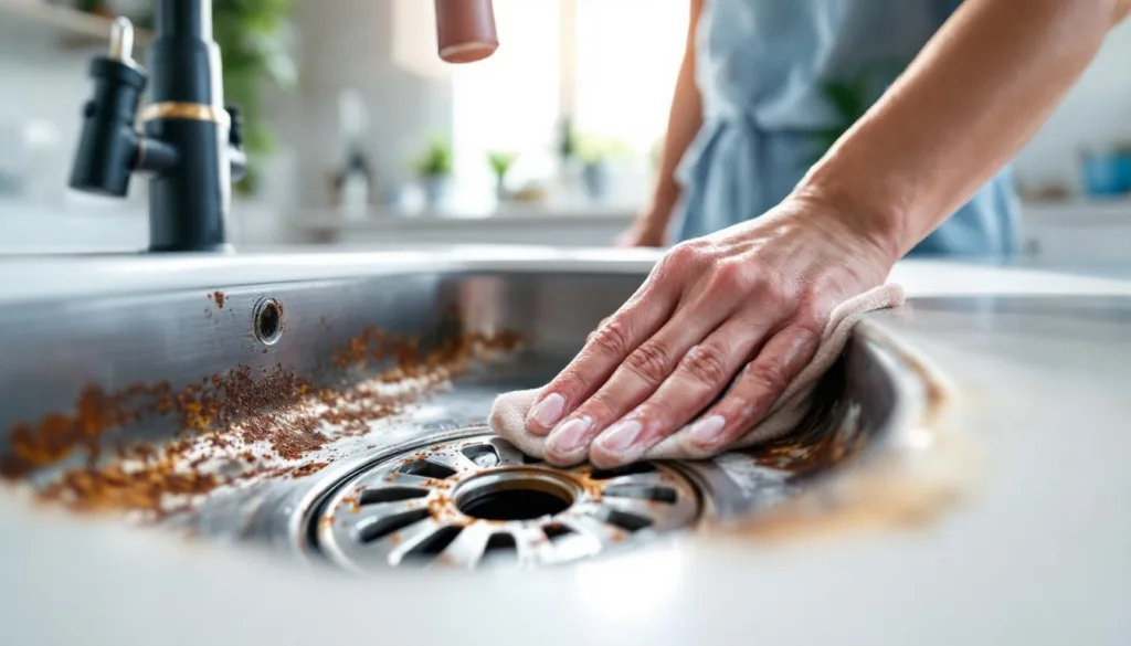 descubra uma mistura eficaz que remove a ferrugem do ralo facilmente, sem usar alvejante ou sabão. solução prática e natural para renovar seu ambiente!