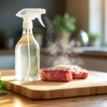 descubra por que borrifar a tábua de cortar com vinagre antes de preparar carne pode melhorar a higiene e evitar contaminações na cozinha.