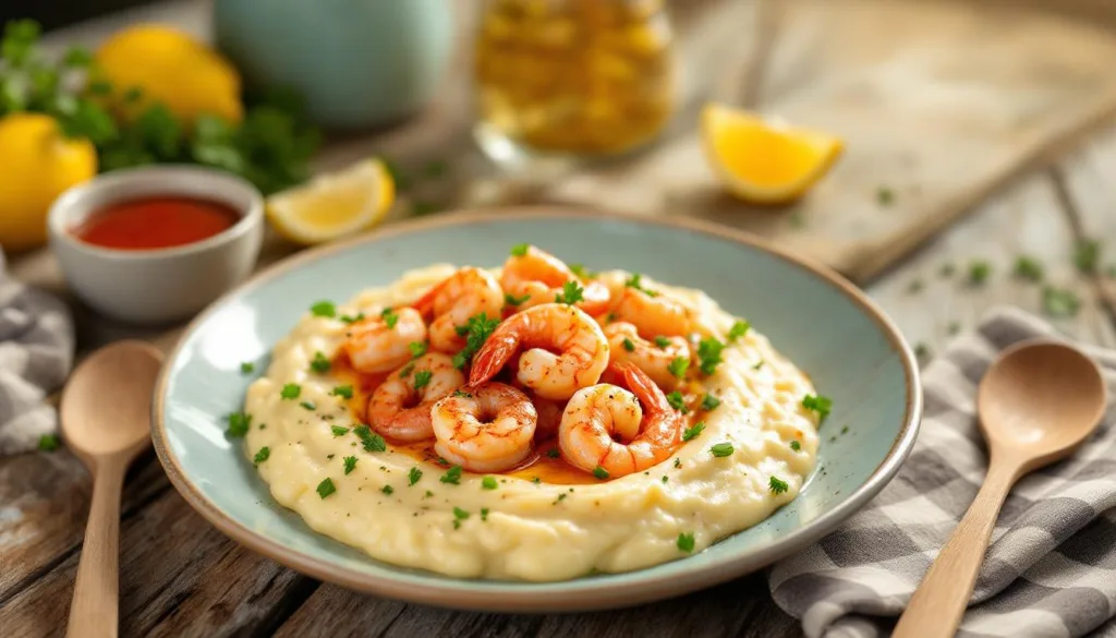 preparei camarão com grãos em casa e descobri o segredo deste clássico americano saboroso e reconfortante.