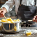 descubra o segredo de um chef para deixar suas batatas mais rápidas de cozinhar e com sabor irresistível ao adicionar ingredientes especiais à água.
