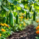 descubra as melhores plantas companheiras para cultivar ao lado dos pepinos e protegê-los naturalmente contra pragas e doenças.